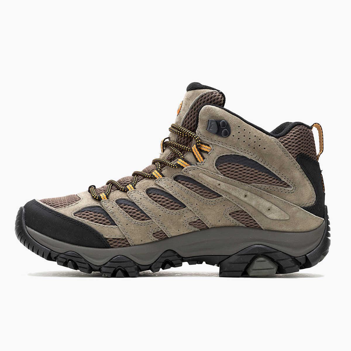 Mens Merrell Moab 3 Mid Gore Terex Walnut Waterproof Mesh Hiking Shoes