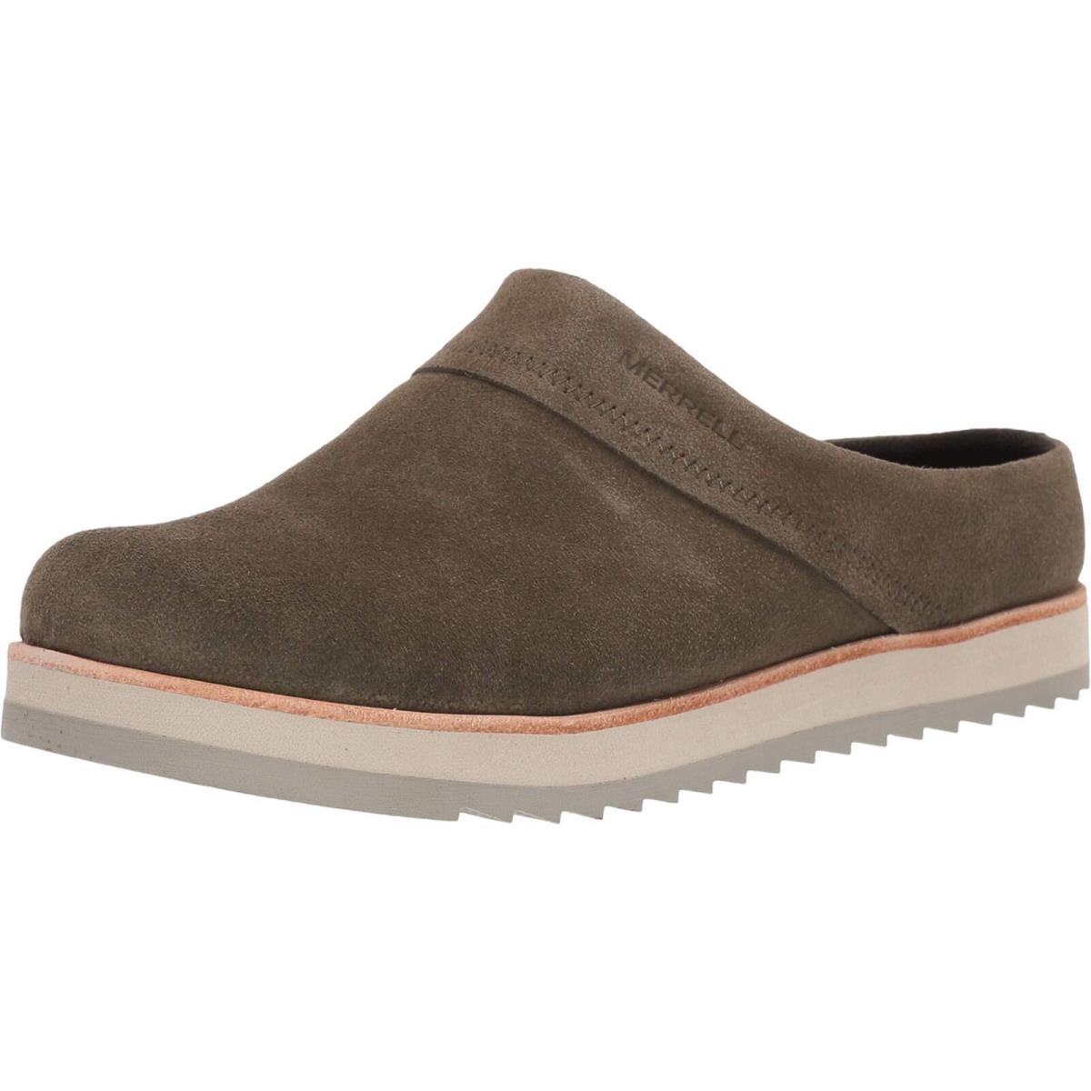 Merrell Women`s Juno Clog Shoes Suede Olive 9 M