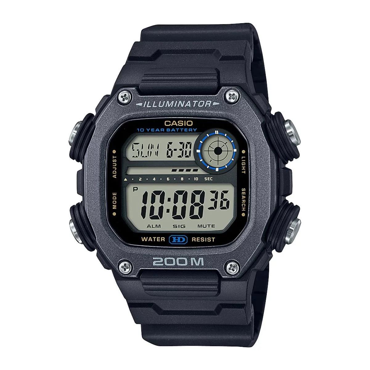 Casio Men`s Heavy Duty Digital Sport Watch - Black/silver