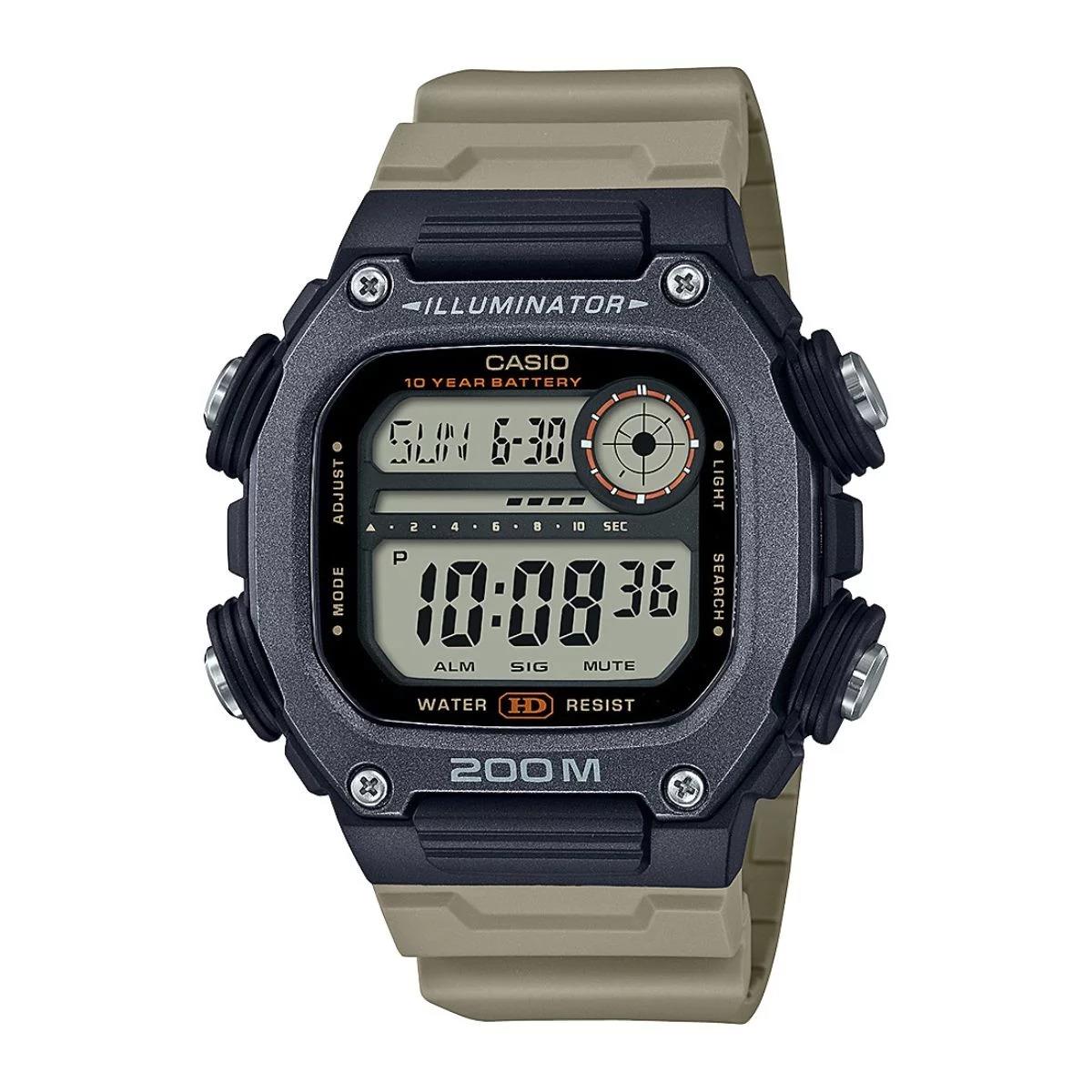 Casio Men`s Heavy Duty Digital Sport Watch - Black/silver Brown