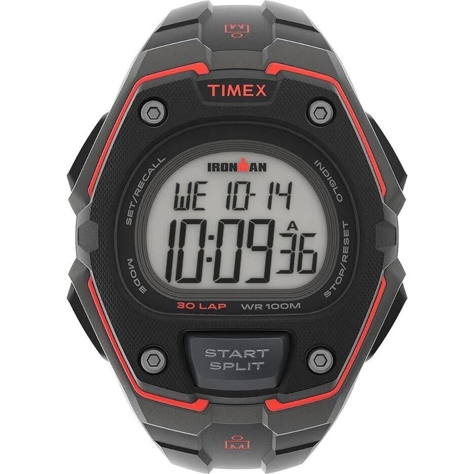 Timex Ironman Men`s 43mm Classic Resin Strap Digital Watch Tw5m46000