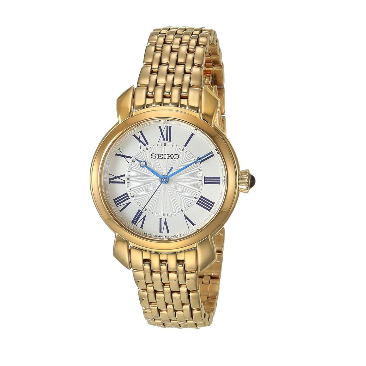 Seiko SUR626 Essentials 29 mm Gold Tone Stainless Steel Quartz Women`s Watch