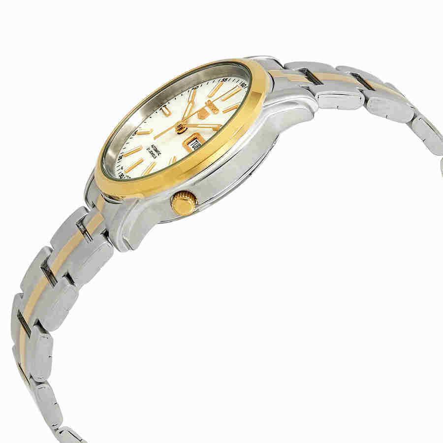 Seiko Series 5 Automatic White Dial Two-tone Men`s Watch SNKL84