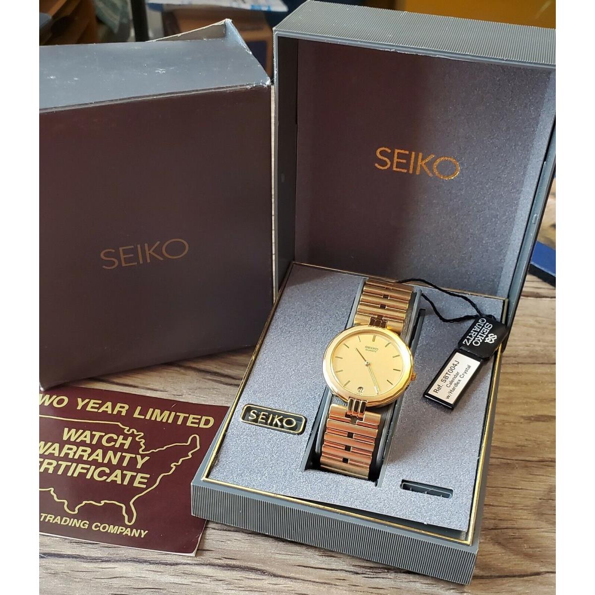 Nos - Vtg Seiko 5P29 6A00 Gold Plated Ladies Wristwatch Mint W/fresh Battery