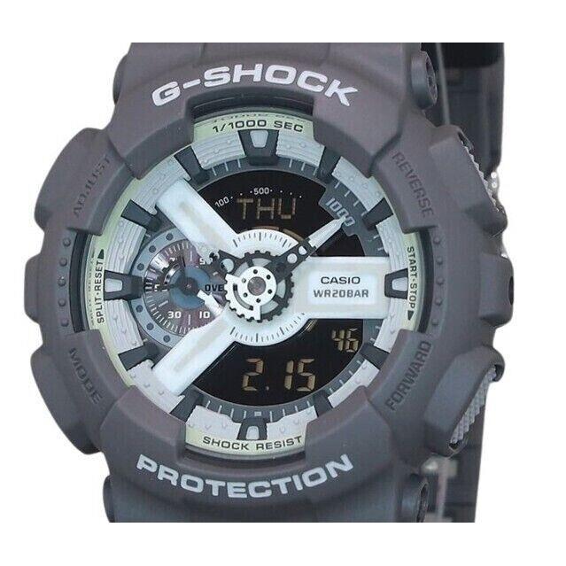 Casio G-shock Grey Dial Quartz Sports 200M Men`s Watch GA-110HD-8A