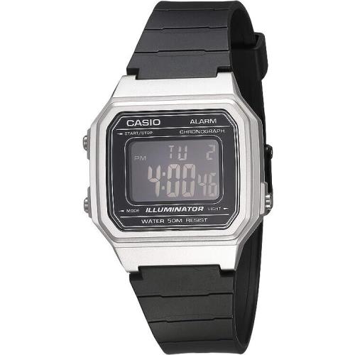 Casio Illuminator W-217HM-7BV Men`s Digital Watch Silver Case Resin Band