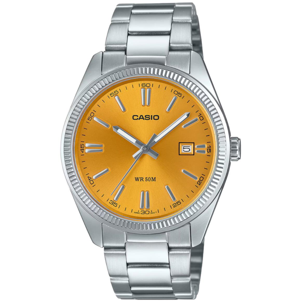 Casio Vintage MTP1302D-9AVT Stainless Steel Orange Withtags