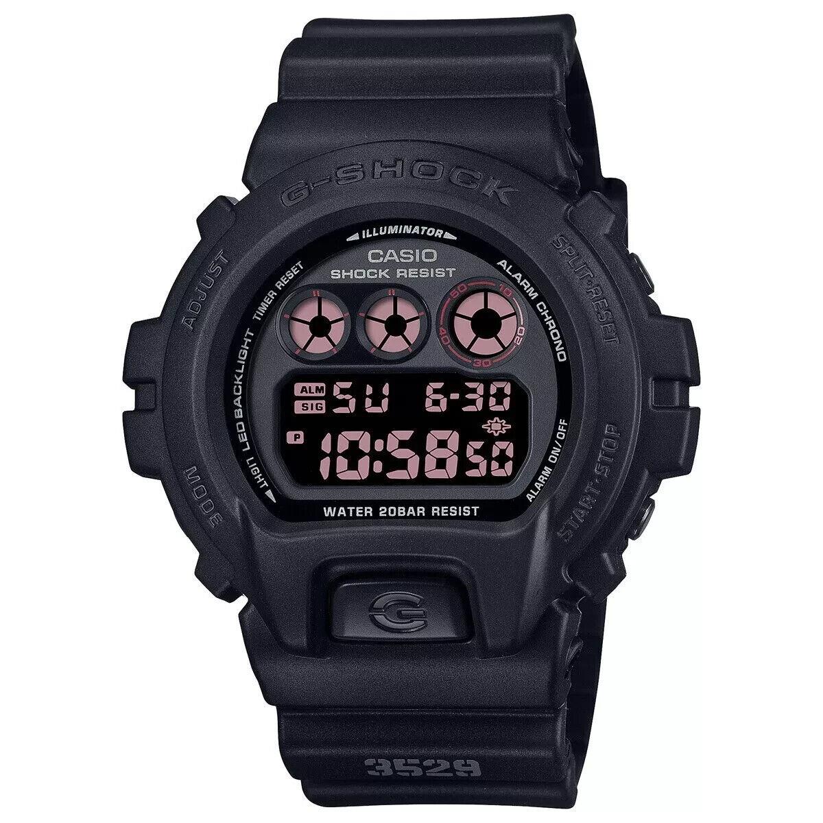 Casio G-shock DW6900UMS-1D Mat Black Red Eye Mens Watch 2024