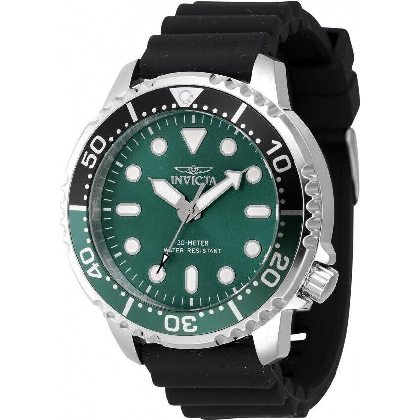 Invicta Pro Diver Quartz Green Dial Sprite Bezel Men`s Watch 47223