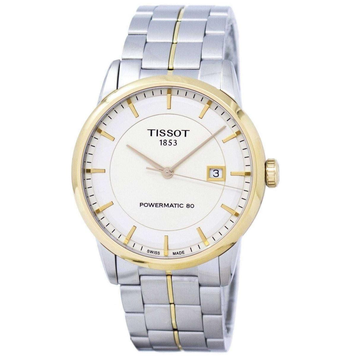 Tissot Men`s Powermatic 80 Ivory Dial Watch - T0864072226100