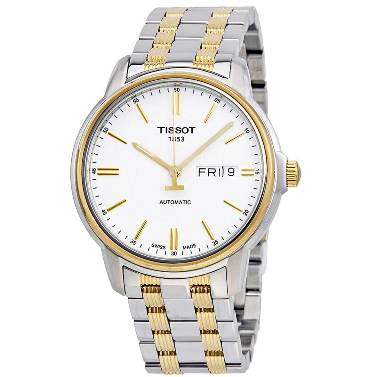 Tissot Men`s Automatic Iii White Dial Watch - T0654302203100
