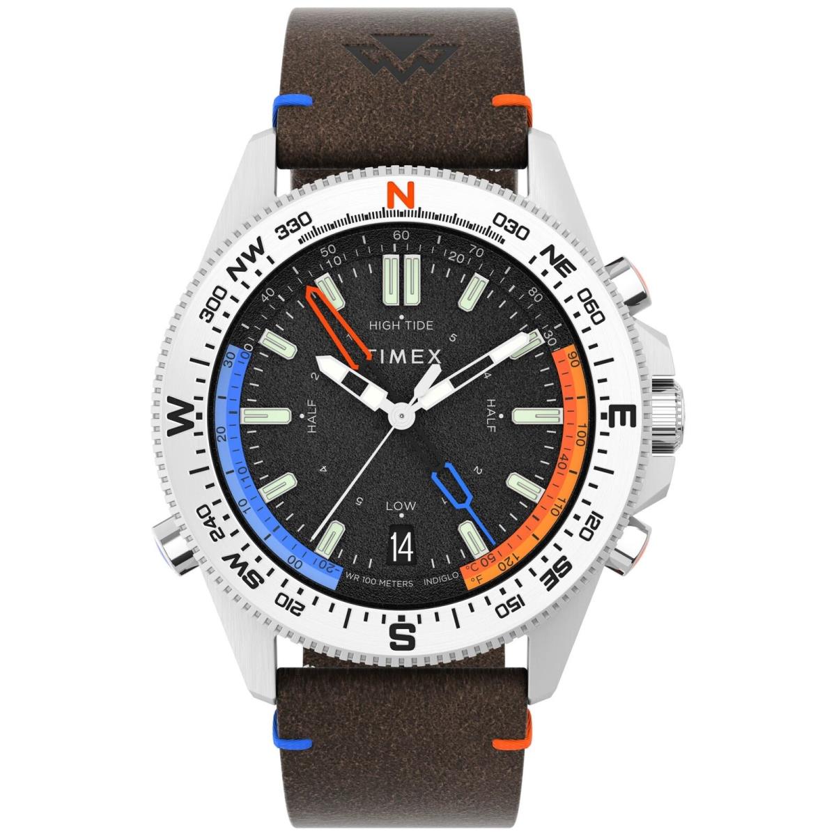 Timex Expedition North Tide Temp Compass 43mm Silver Black Watch