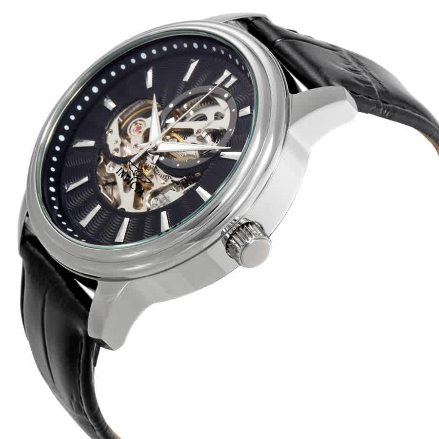 Invicta Vintage Automatic Black Skeleton Dial Men`s Watch