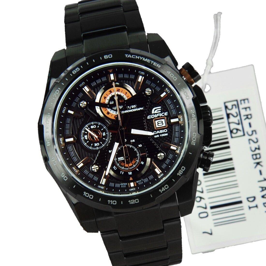 Casio Edifice Black Chronograph WR 100m Men`s Watch EFR-523BK-1