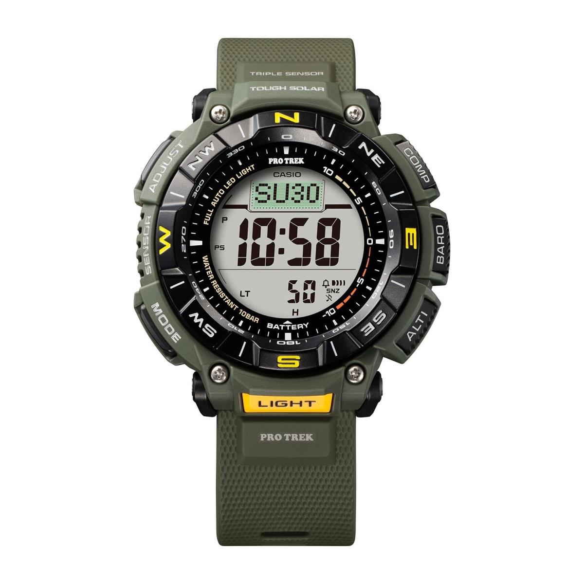 Casio Men`s Tough Solar Watch with Bio-based Plastic Strap Green 22