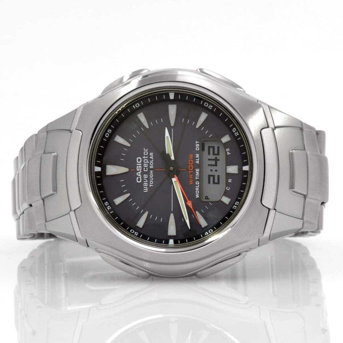 Casio WVA-430DA-1AV Stainless Steel Case Stainless Steel Band Watch