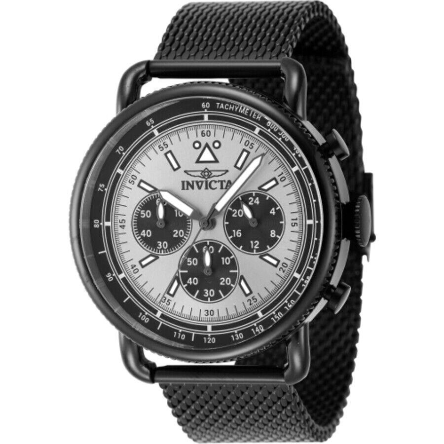 Invicta Speedway Zager Exclusive Chronograph Quartz Silver Dial Men`s Watch