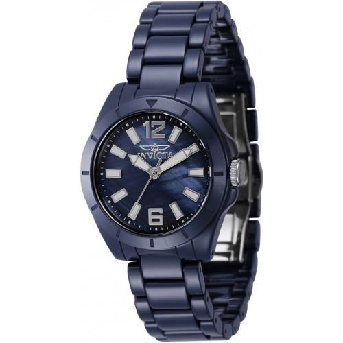 Invicta Ceramics Quartz Blue Dial Ladies Watch 47315