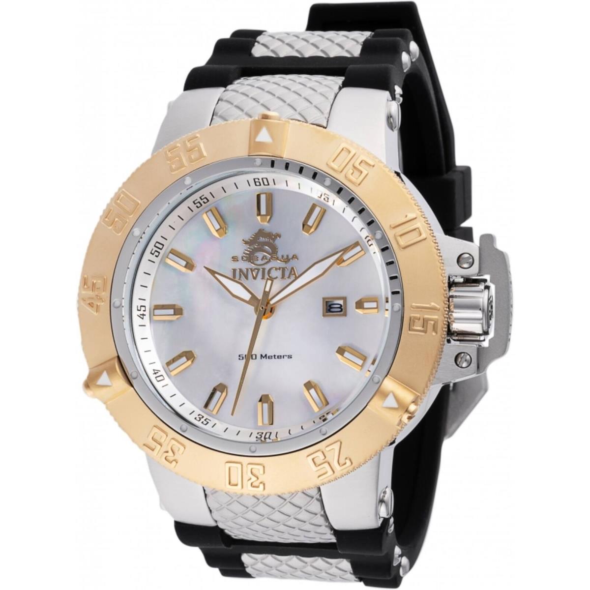 Invicta Men`s Watch Subaqua Noma Iii Silver and White Dial Strap Quartz 46455