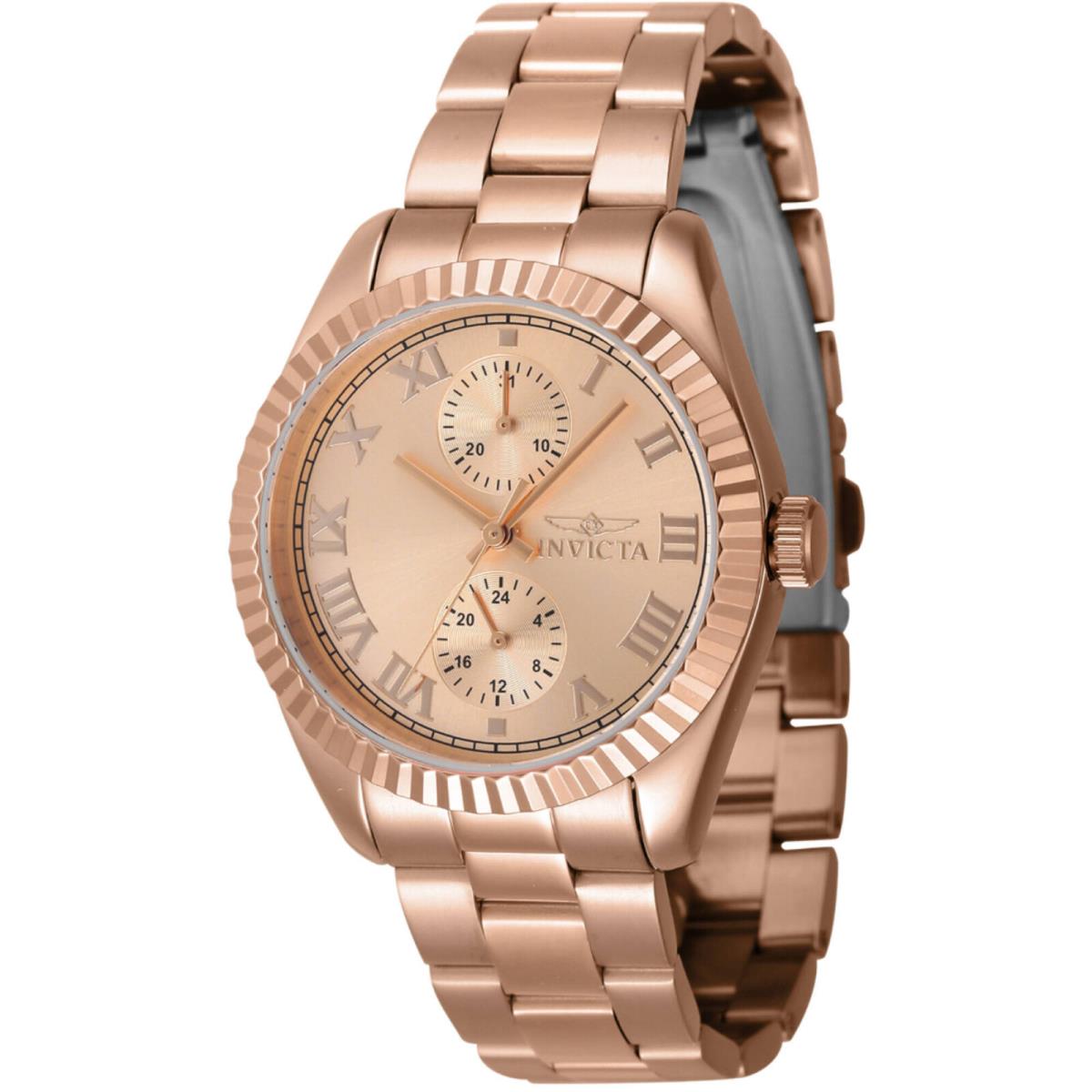 Invicta Women`s Watch Specialty Quartz Rose Gold Stainless Steel Bracelet 47447 - Dial: Rose Gold, Band: Rose