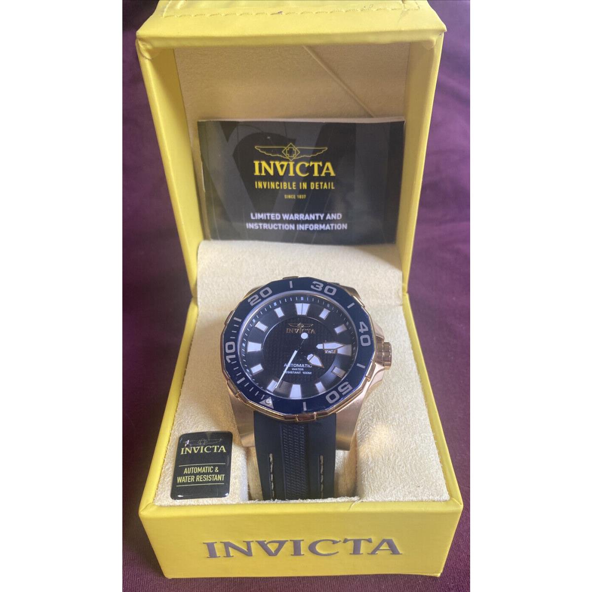 Invicta Pro Diver Men`s Watch Automatic Gold Black 30505 Limited Edition