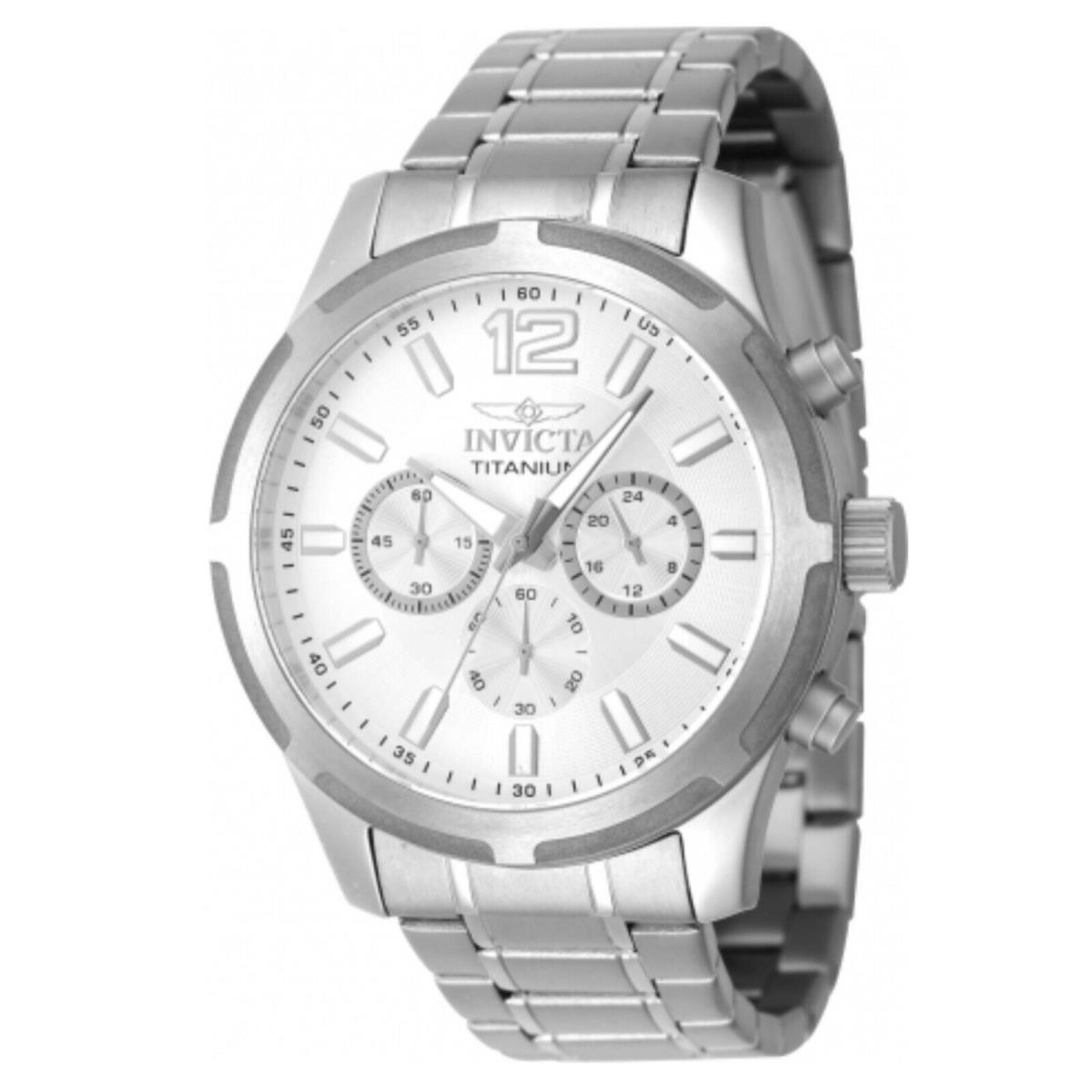 Titanium Invicta TI-22 Men`s Watch - 44.5mm Silver Metal 47510