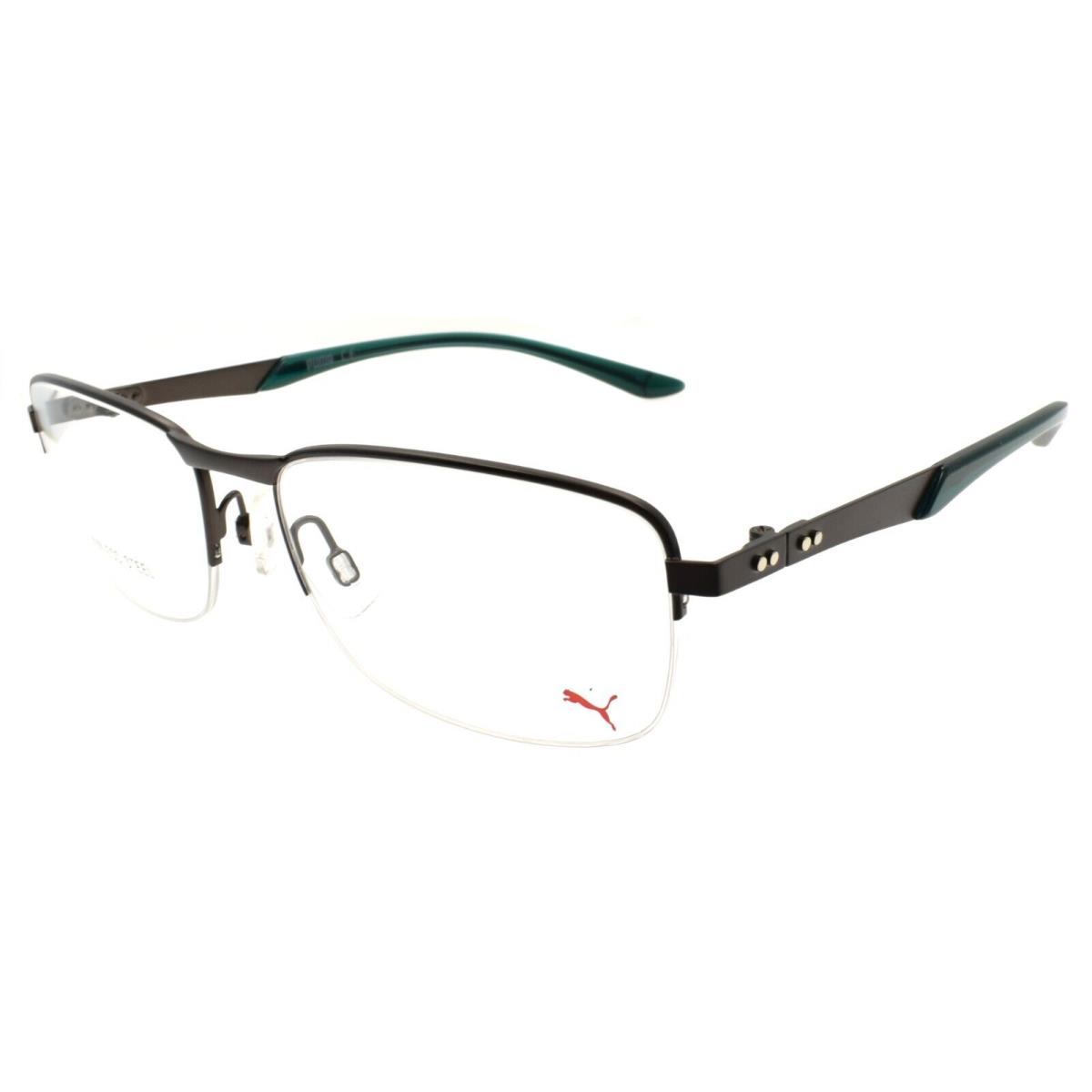 Puma PU0094O 006 Men`s Eyeglasses Frames Half-rim 57-18-140 Ruthenium