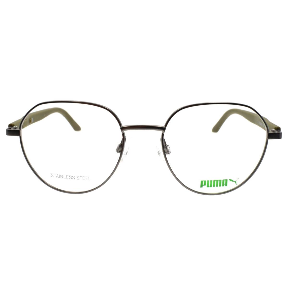 Puma PU0329O 002 Men`s Eyeglasses Frames 53-19-145 Ruthenium / Green