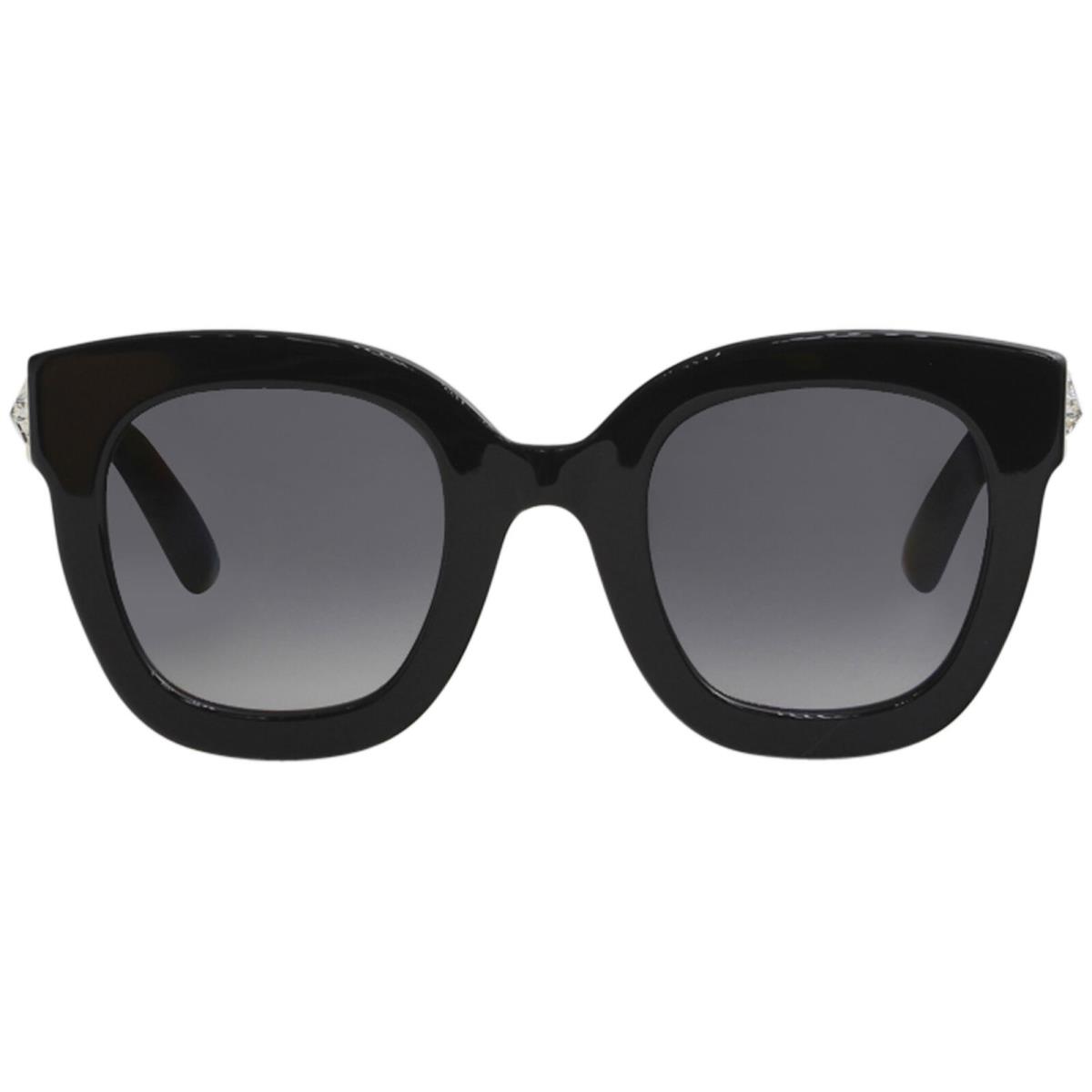 Gucci Women`s GG0208S GG/0208/S 001 Black Fashion Square Sunglasses 49mm