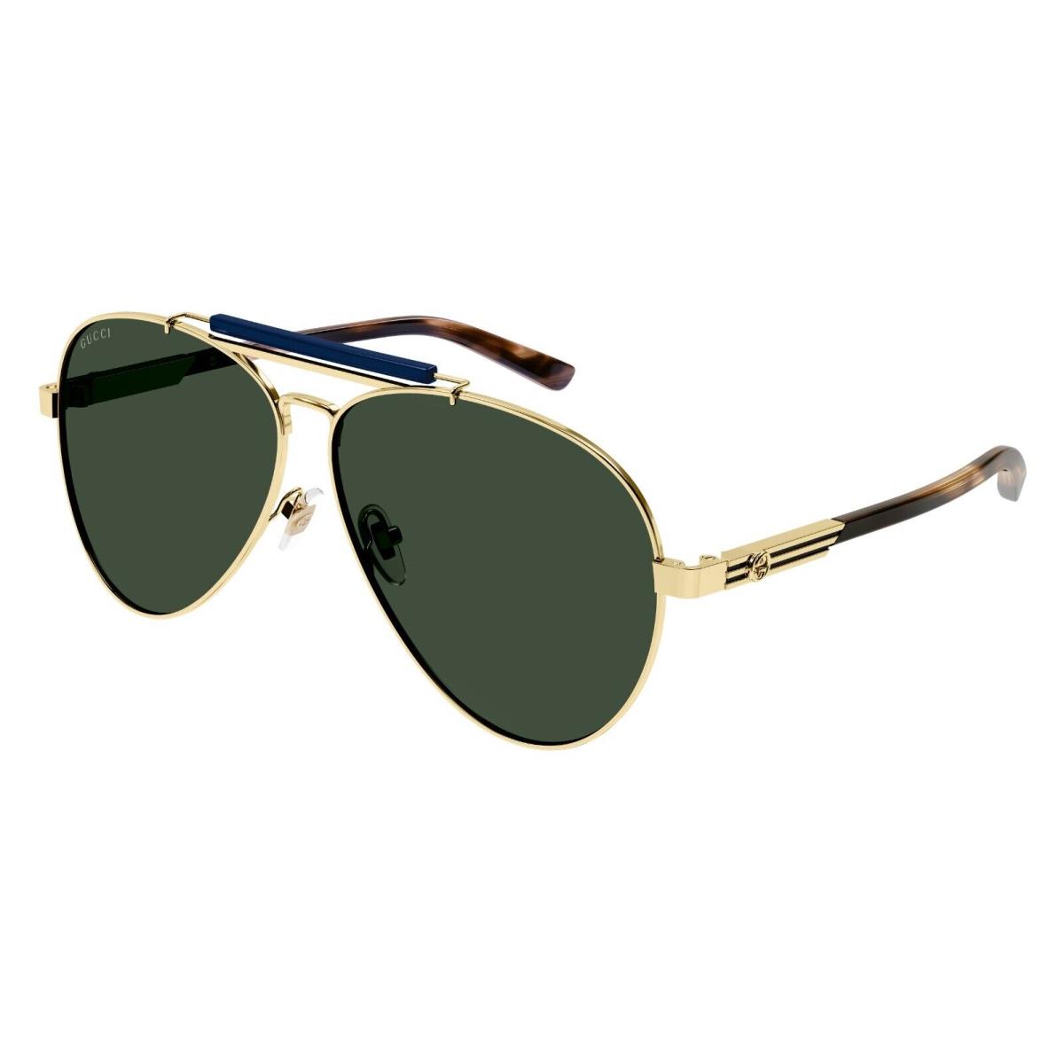 Gucci GG1287S Gold/green 003 Sunglasses