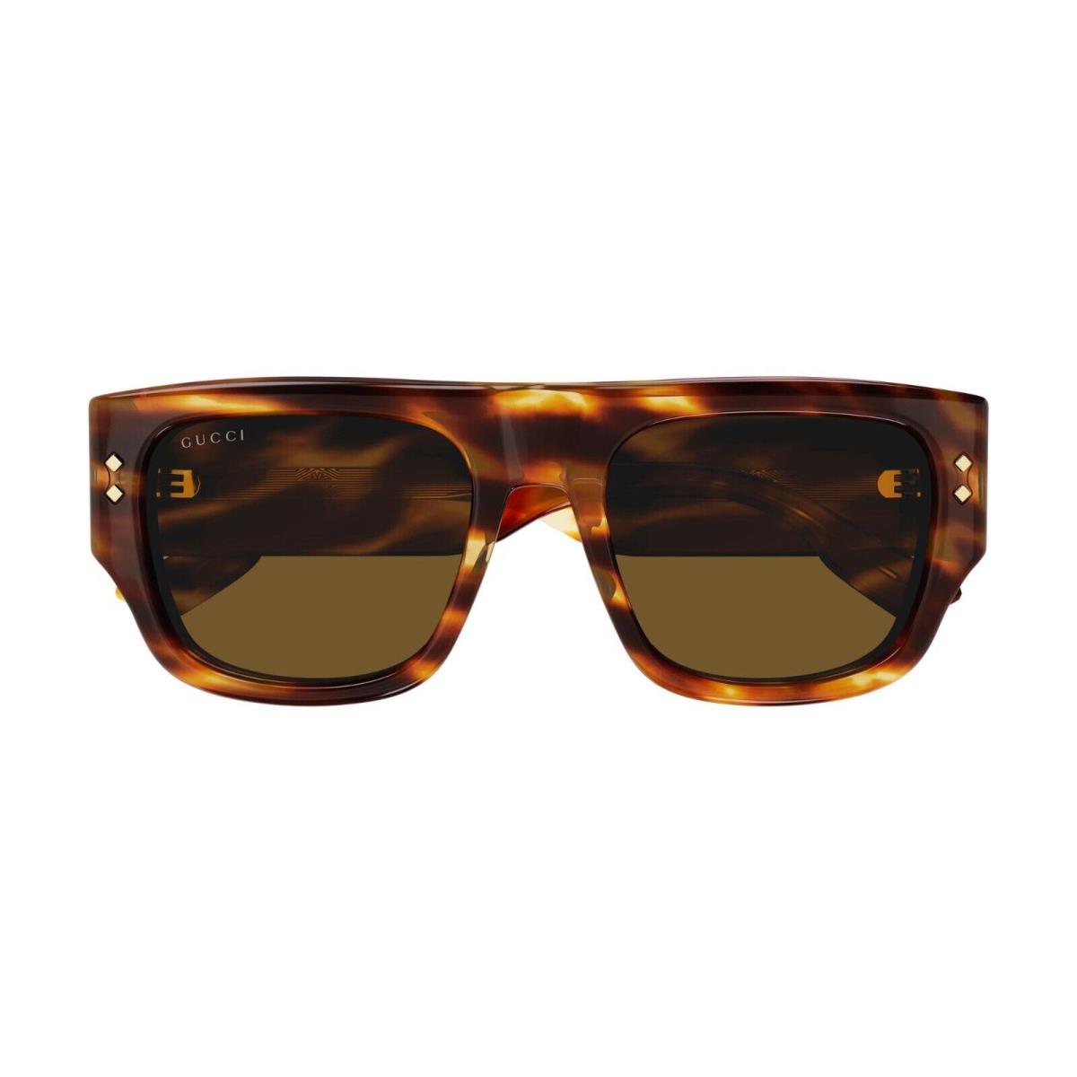 Gucci GG1262S Striped Havana/brown 004 Sunglasses