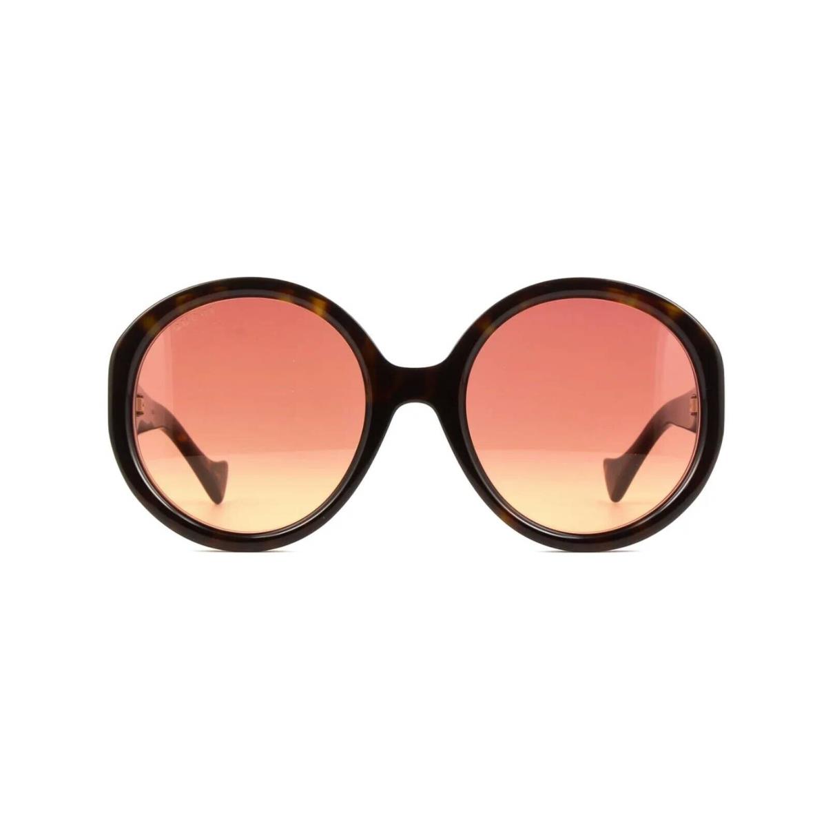 Gucci GG1256S Havana/red Shaded 002 Sunglasses