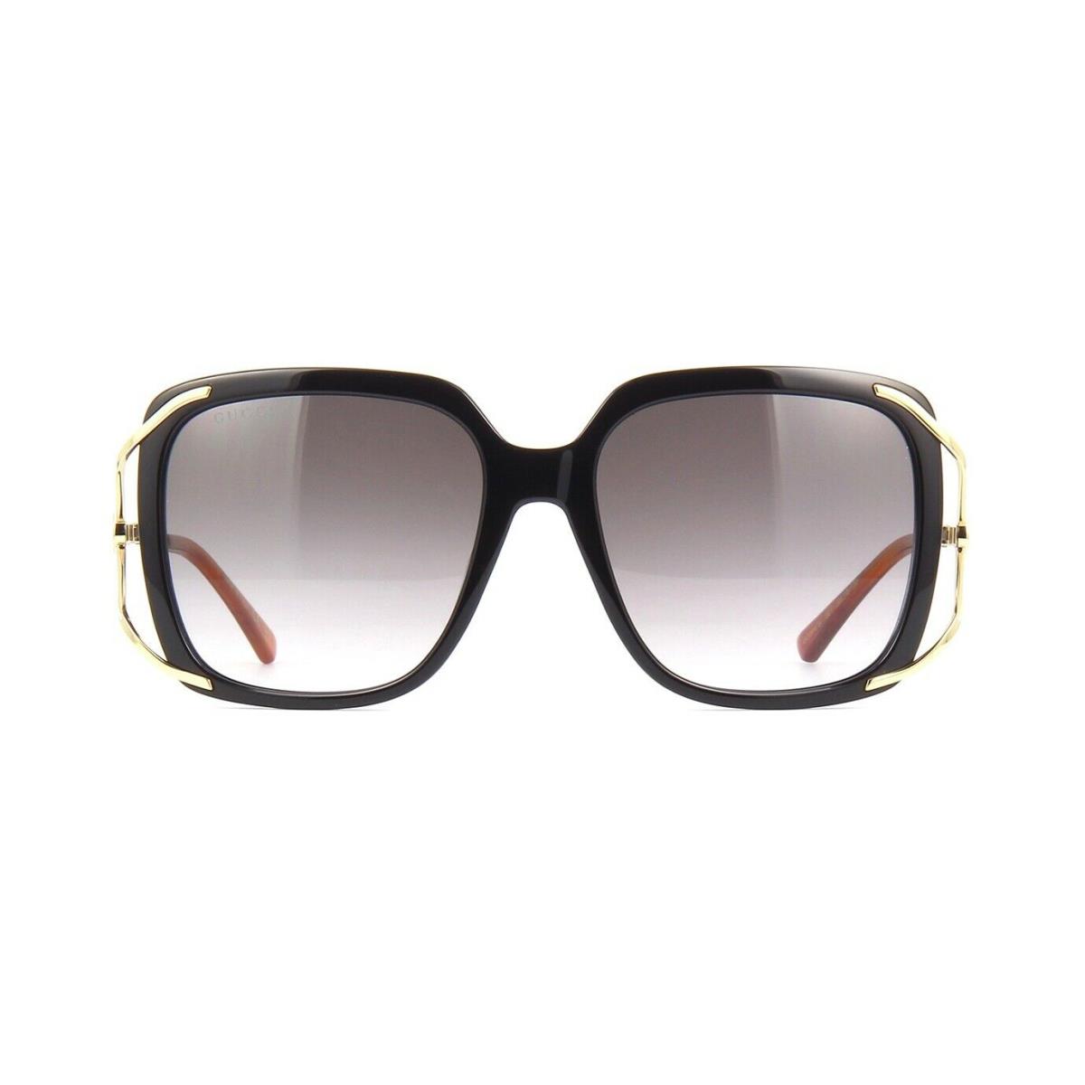 Gucci GG0647S Black Gold/grey Shaded 001 A Sunglasses