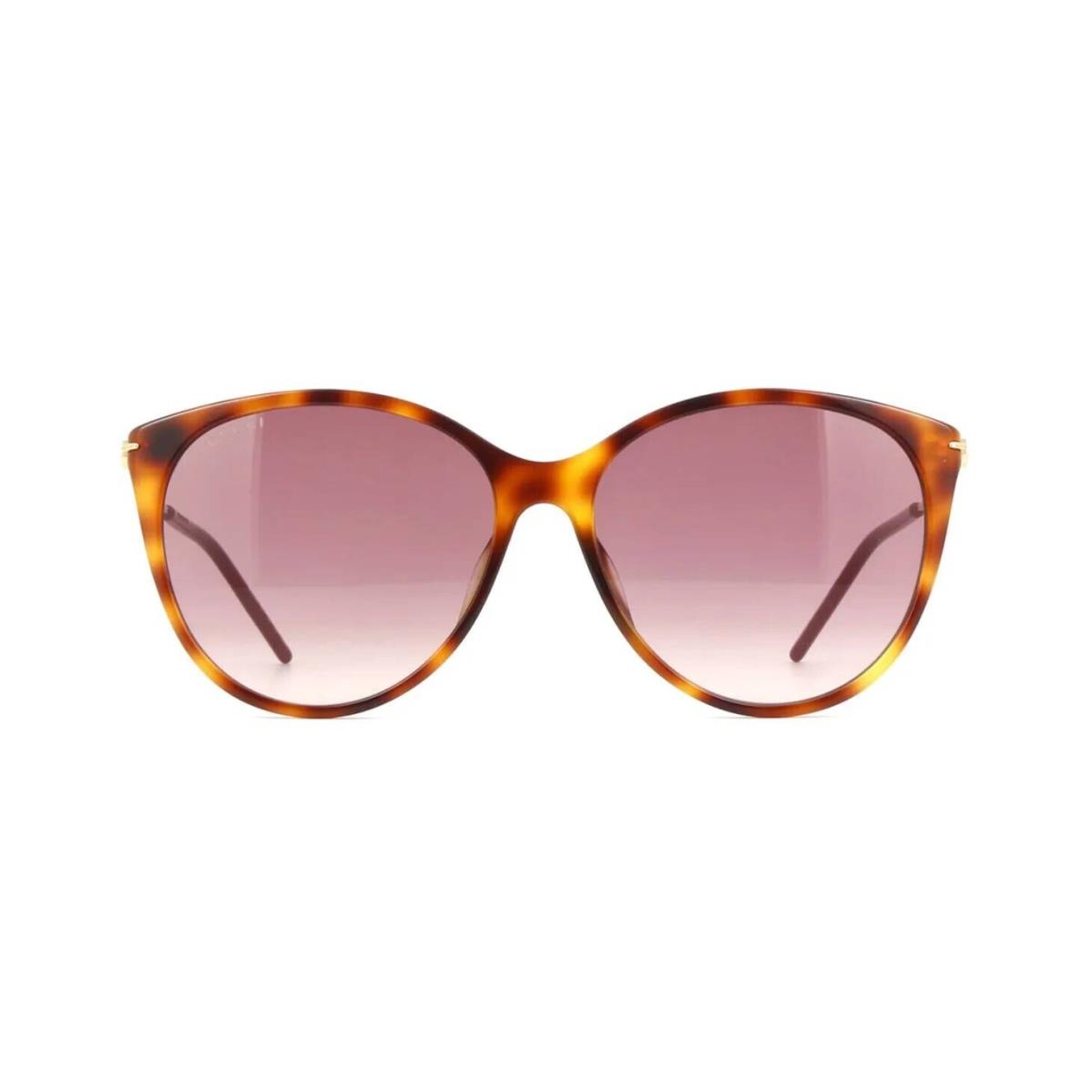 Gucci GG1268S Havana/red Shaded 002 Sunglasses