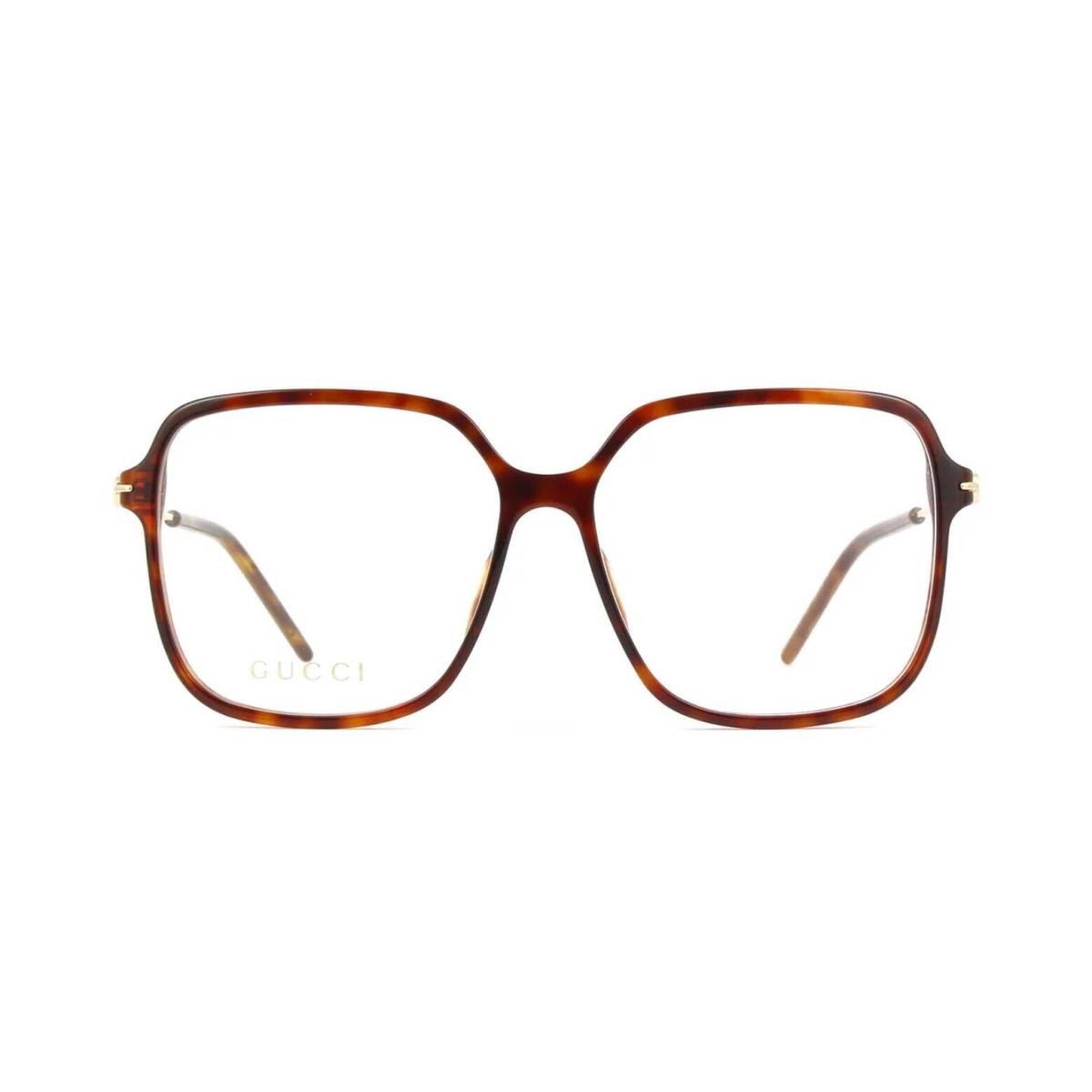 Gucci GG1271O Havana and Gold 002 Eyeglasses