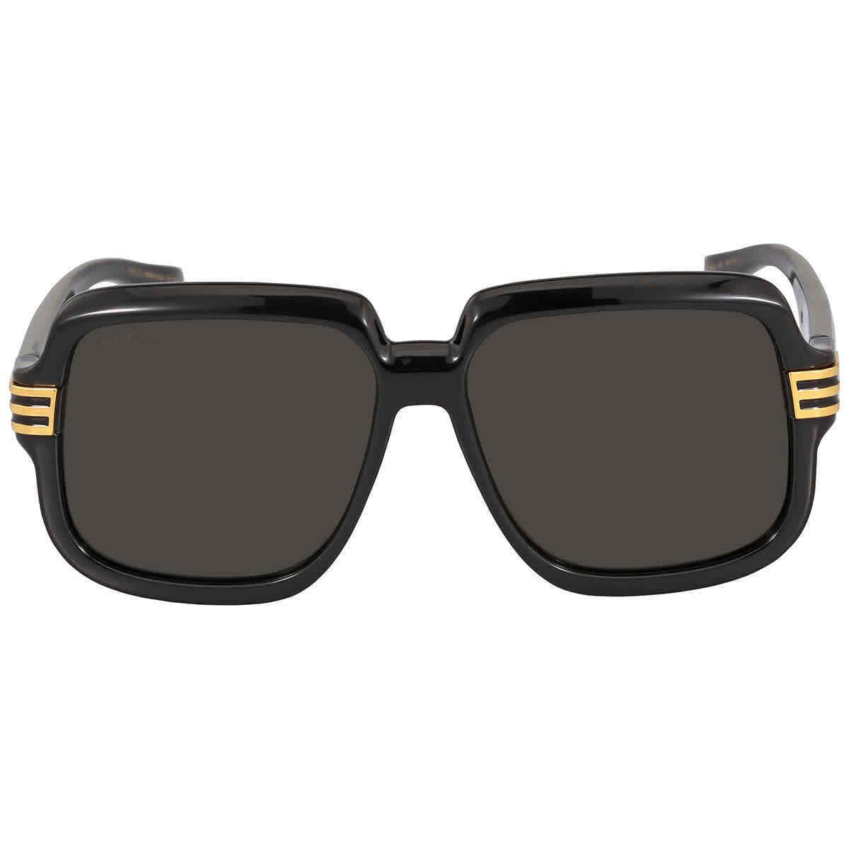 Gucci Grey Square Men`s Sunglasses GG0979S 001 59 GG0979S 001 59