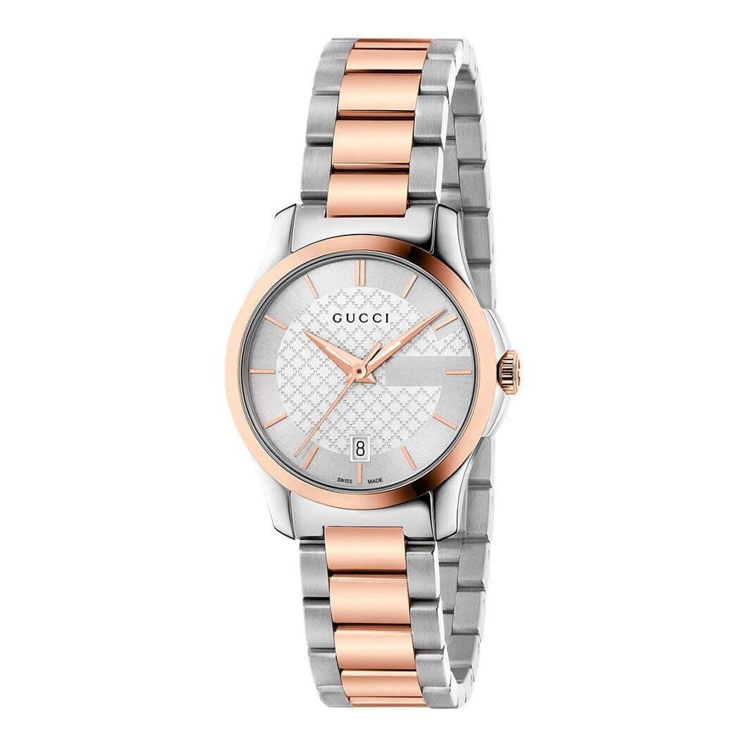 Gucci YA126564 G-timeless 27MM Women`s Two-tone Stainless Steel Watch