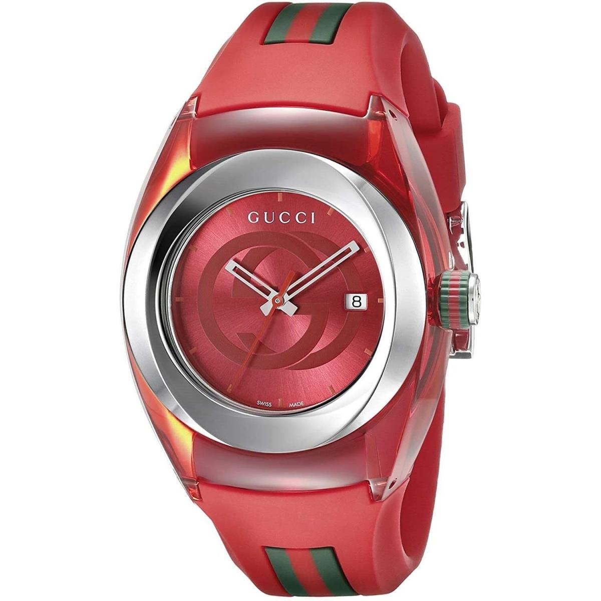 Gucci Sync� YA137303 Sync 36MM Women`s Red Rubber Watch