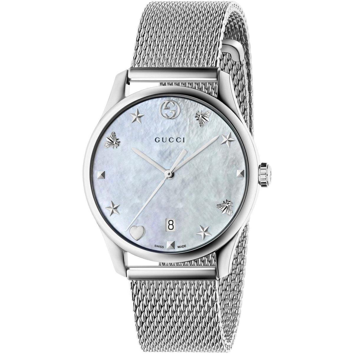 Gucci YA1264040 G-timeless 36MM Women`s Stainless Steel Mesh Watch