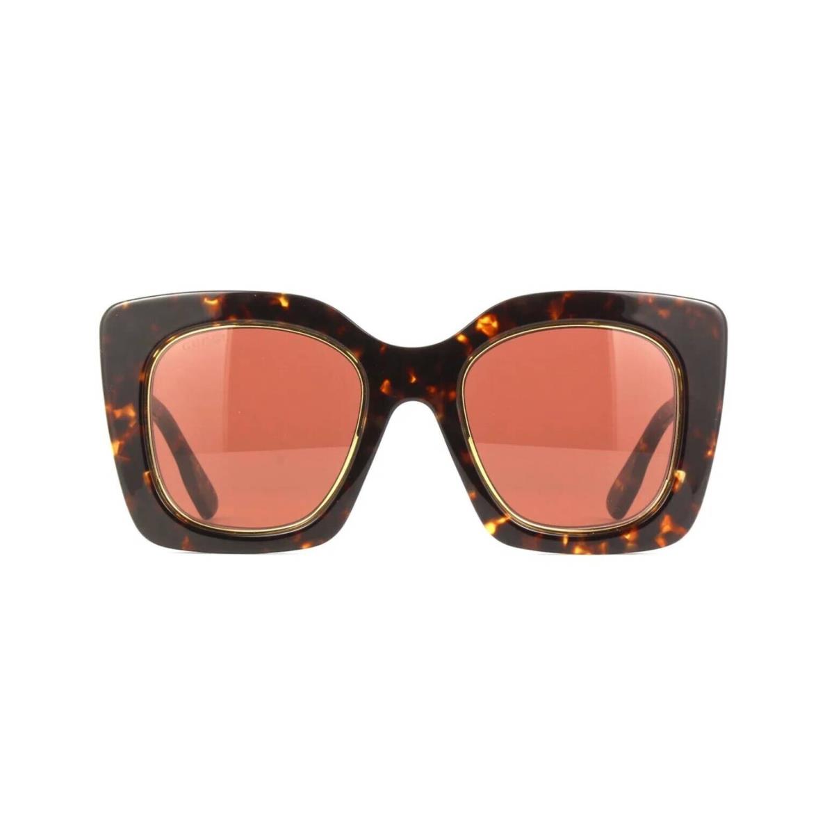 Gucci GG1151S Havana and Gold/red Brown 003 Sunglasses