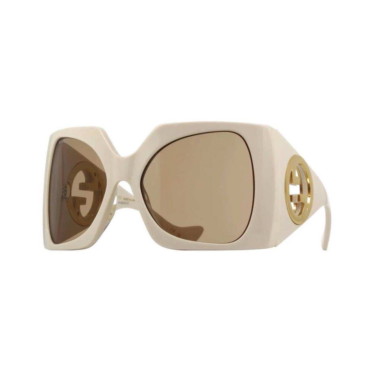 Gucci GG1255S Ivory White with Gold/brown 002 Sunglasses