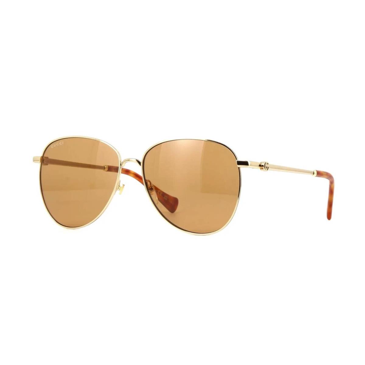 Gucci GG1419S Gold and Havana/brown 002 Sunglasses