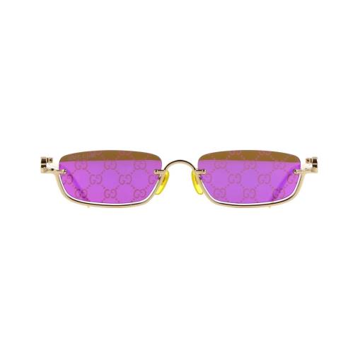 Gucci GG1278S Gold/violet Logo Mirrored 005 Sunglasses