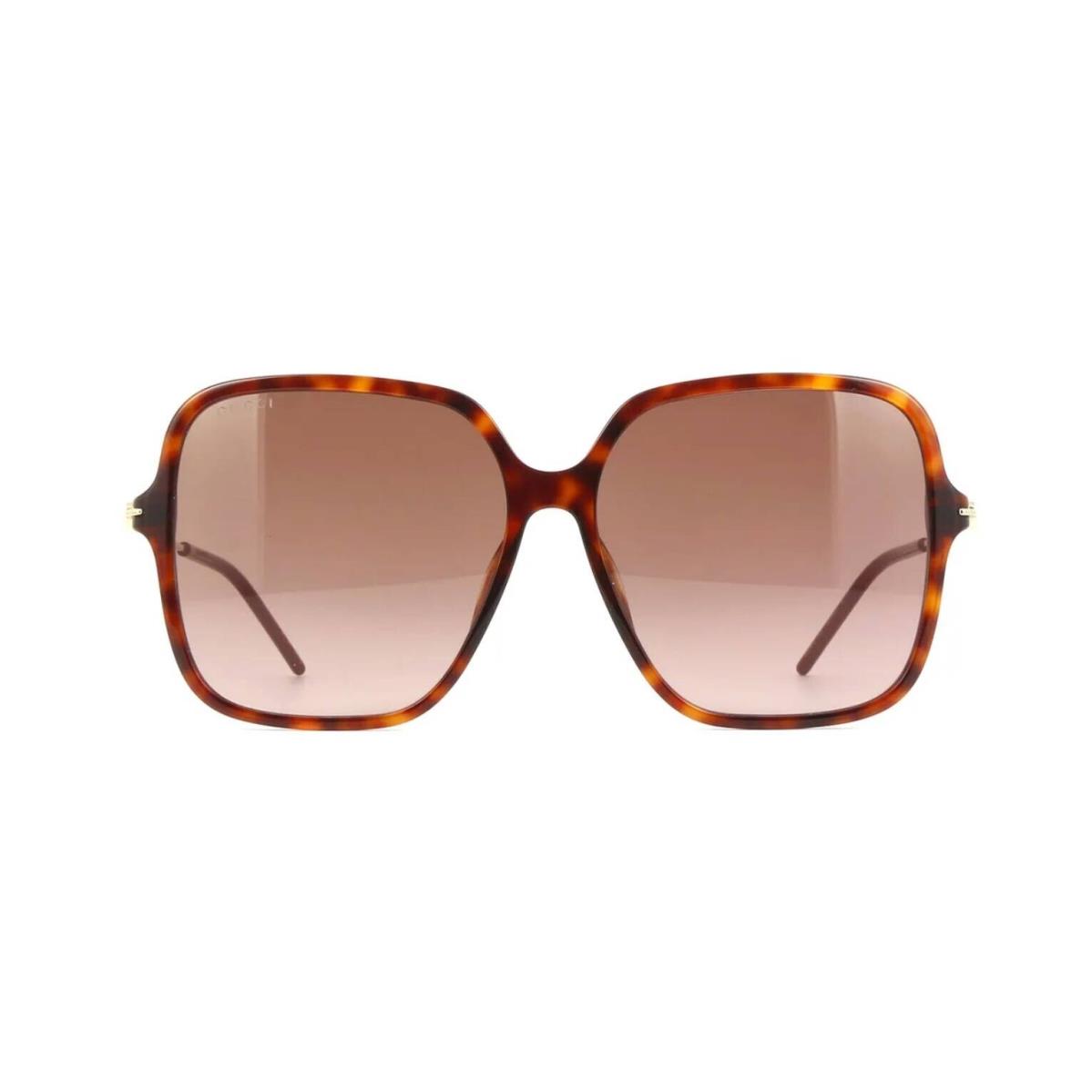 Gucci GG1267S Havana/brown Shaded 002 Sunglasses