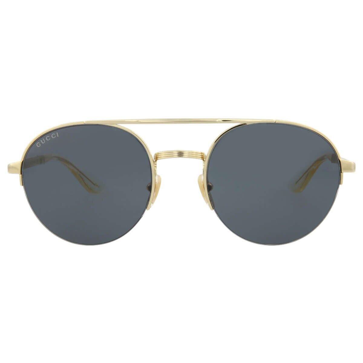 Gucci GG0984S 001 Aviator Gold Sunglasses with Grey Lenses