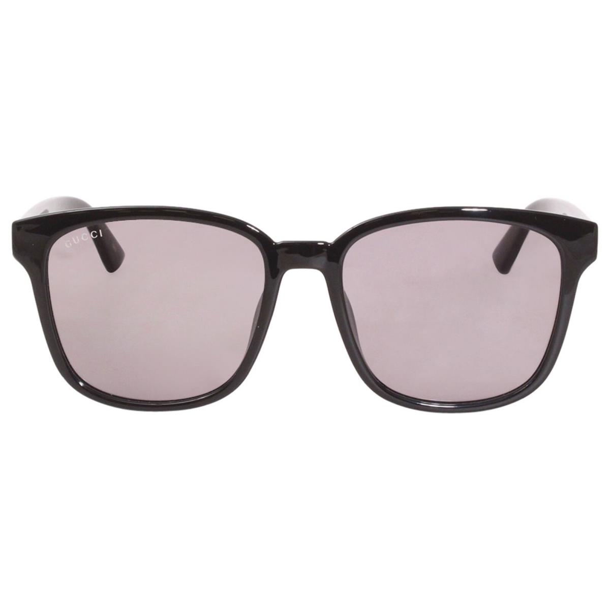 Gucci Gucci-logo GG0637SK 003 Sunglasses Men`s Black/grey Lens Rectangular 56mm - Frame: Black, Lens: Gray