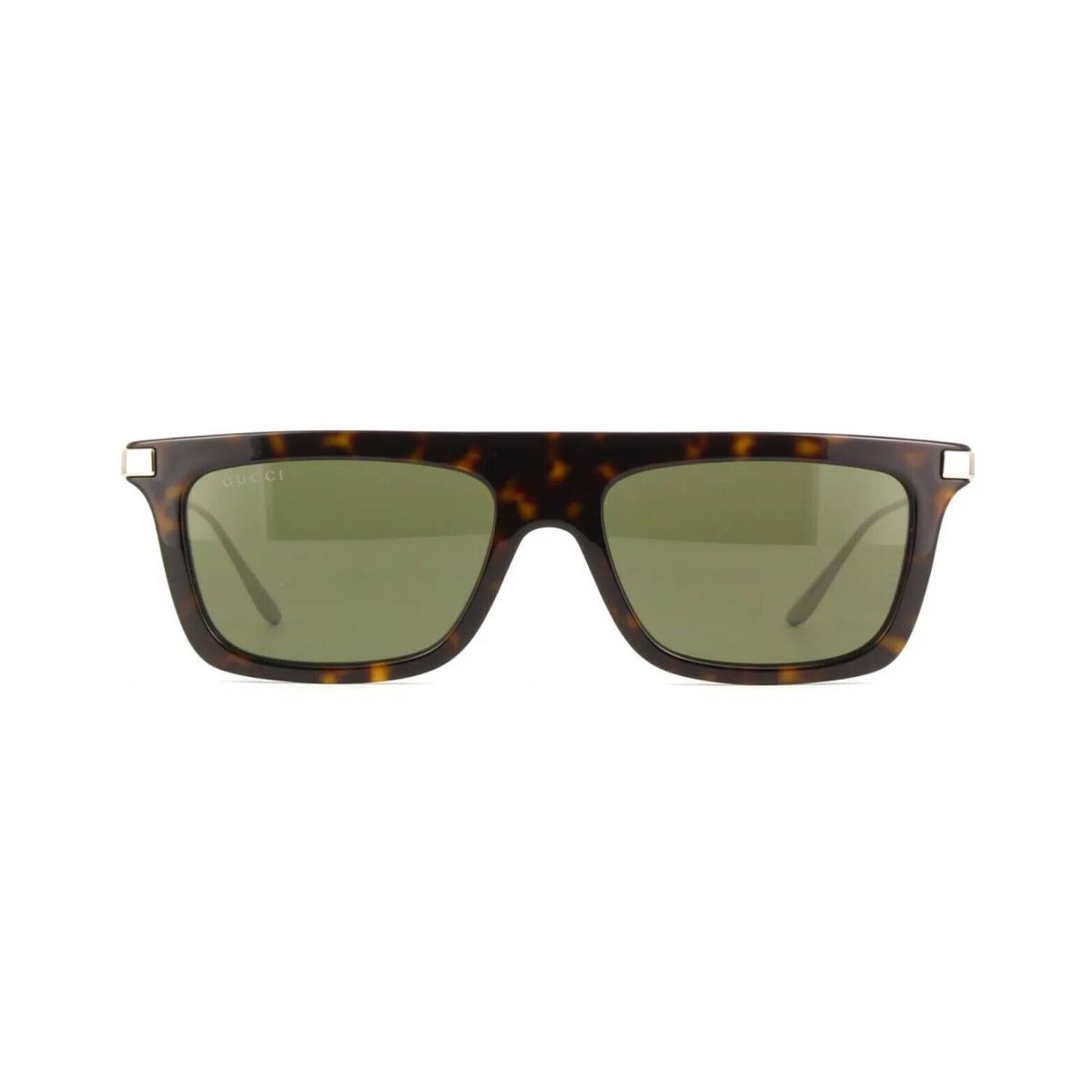 Gucci GG1437S Havana and Silver/green 002 Sunglasses