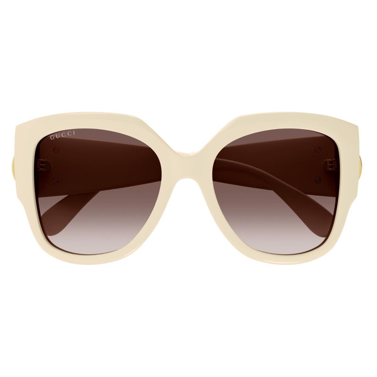 Gucci GG1407S Ivory/brown Shaded 004 Sunglasses