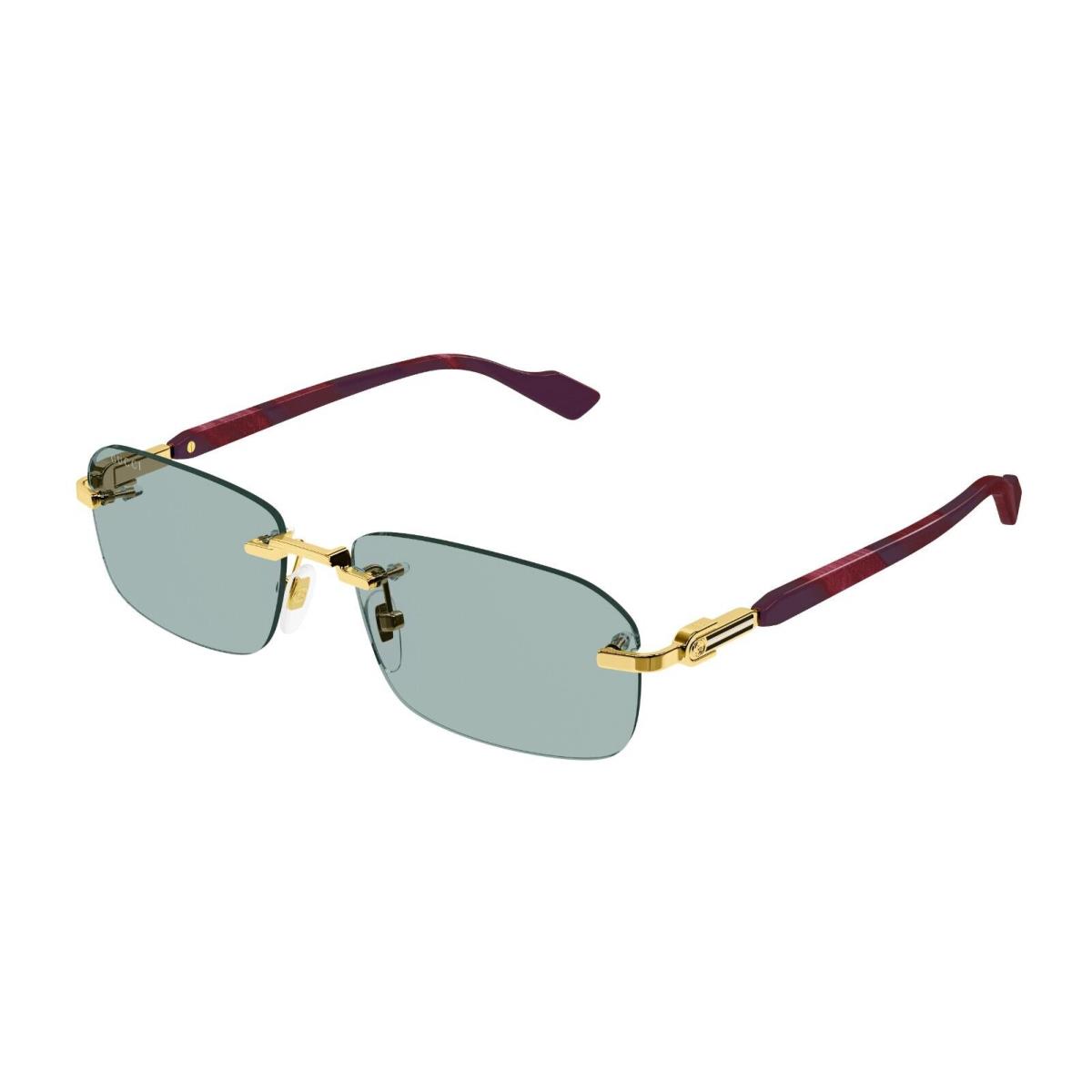 Gucci GG1221S Gold with Burgundy/green 003 Sunglasses