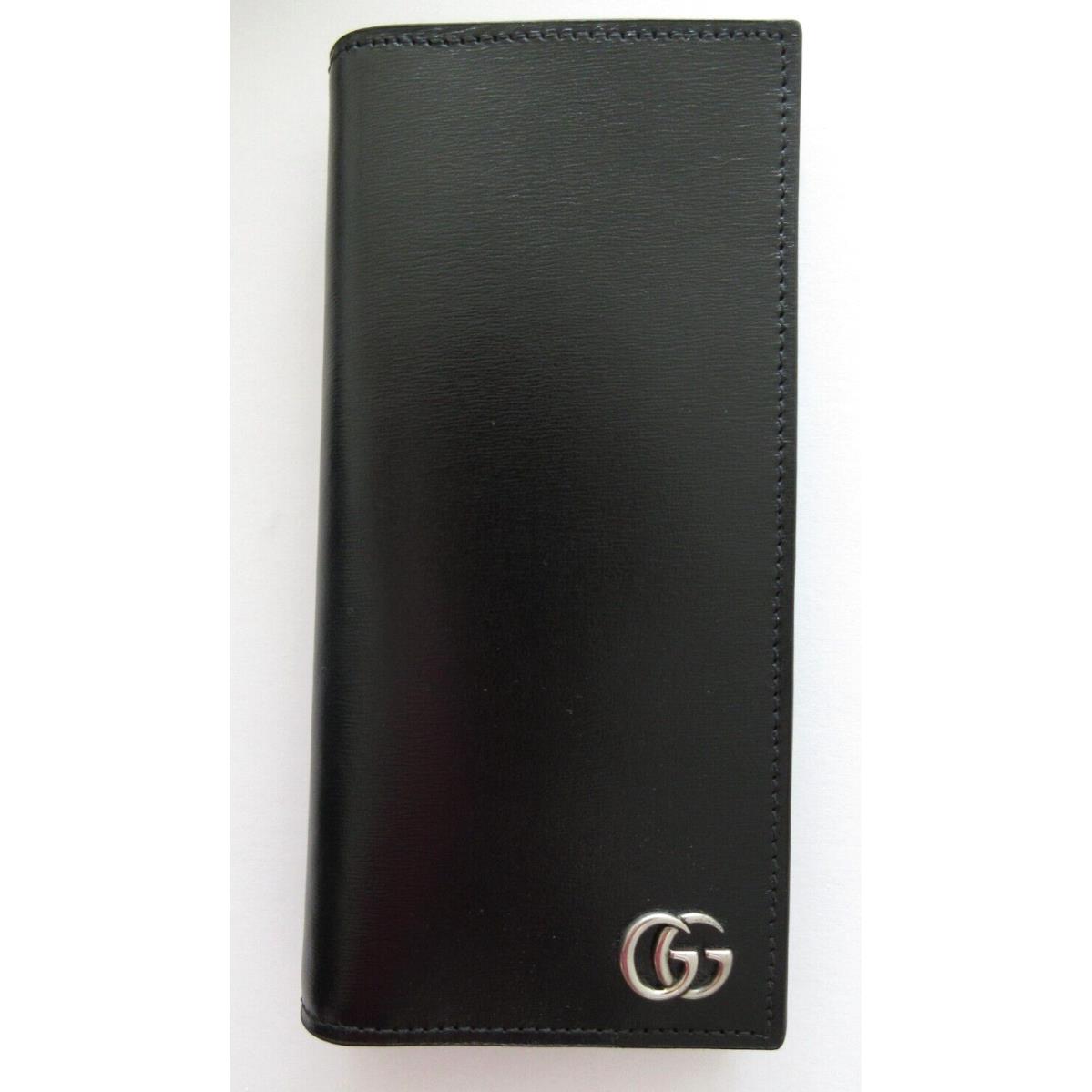 Gucci 428740 GG Marmont Black Leather Long Wallet